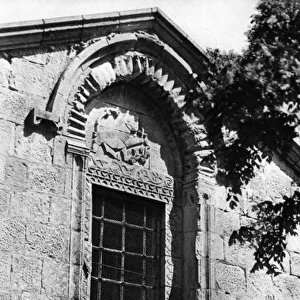 Greek church window, Nazareth, Northern Israel