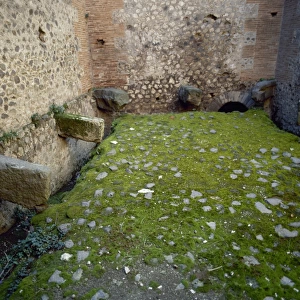 Italy. Pompeii. Public Latrines. Ruins