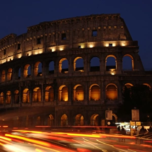 Italy. Rome. The Colosseum. 1st century A. C. Nocturnal view