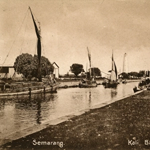 Kali Baroe canal, Semarang, North Java, Indonesia
