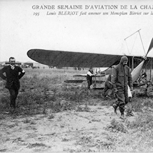 Louis Bleriot and a Bleriot XII at the Reims Meeting