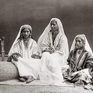 Nautch girls (dancers) Kashmir, India, c. 1870 s