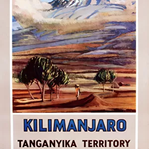 Poster, Kilimanjaro, Tanganyika Territory, Africa