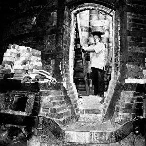The Potteries Potter with Sagger early 1900s