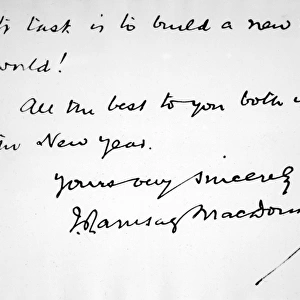 Ramsay Macdonald Writing