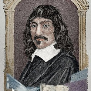 Rene Descartes (1596-1650). French philosopher. Engraving by
