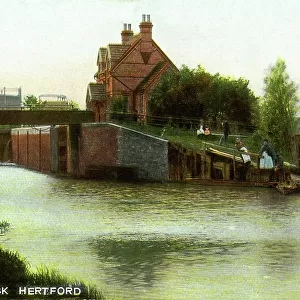 River Lea and Lock, Hertford