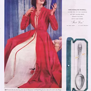 Rosalind Russell?s housecoat advert - First Love Silverware