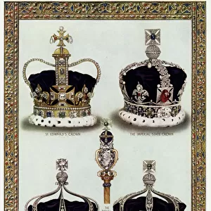 Royal crowns and sceptre