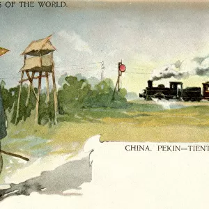 Steam train on Pekin to Tientsin route, China