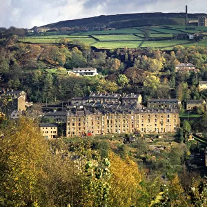 Terraced stone houses at Hebden Bridge, West Yorkshire