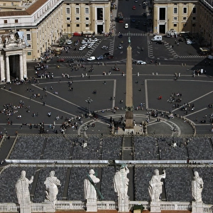 Vatican City. St. Peters Square from the dome