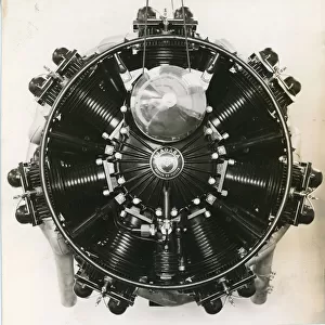 Front view of a Pobjoy Niagra seven-cylinder radial engine