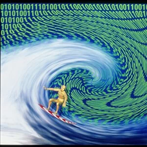 Abstract computer artwork of surfing the internet