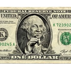 US dollar bill, George Washington parody