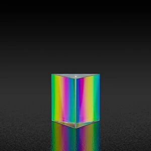 Prism refracting white light C018 / 8603