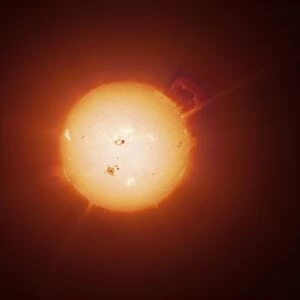 Venus transiting the Sun, telescope image