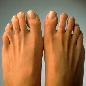 Top view of the healthy feet of a woman