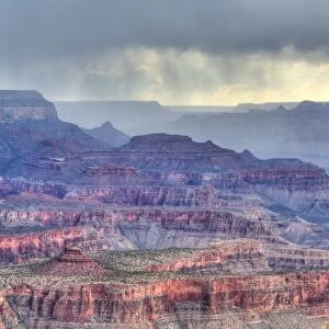 Afternoon thunderstorm, South Rim, Grand Canyon National Park, UNESCO World Heritage Site
