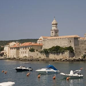 Castle and waterfront, Krk, Croatia, Europe