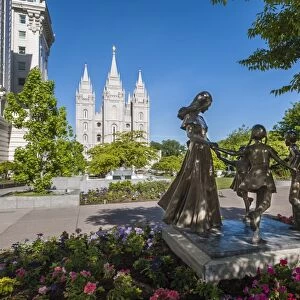 Joyful Moment Statue, Temple Square, Salt Lake City, Utah, United States of America
