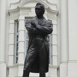 Statue of Sir Stamford Raffles outside the Victoria Concert Hall