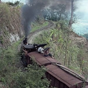 Steam train on the way to Darjeeling