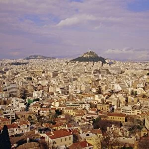 View of the city of Athens seen from the Acropolis