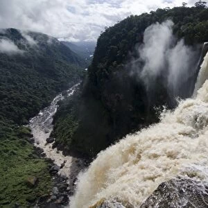 View from the Kaieteur Falls rim into the Potaro River Gorge, Guyana, South America
