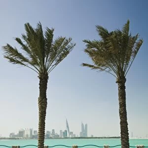 Bahrain, Manama, Manama Skyline from Muharraq
