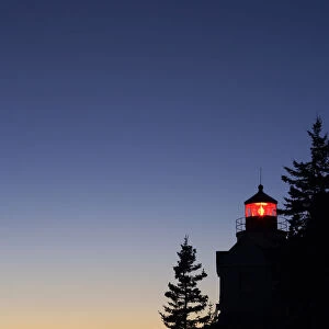 Bass Harbor Lighthouse at Twilight, Acadia National Park, Maine, USA