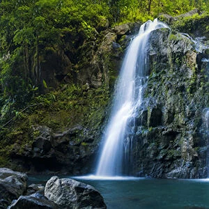 Three Bears Waterfall, Maui, Hawaii, USA