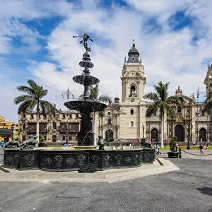 Cathedral of St John the Apostle and Evangelist, Plaza de Armas, Lima, Peru