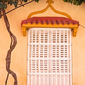 Colombia, Bolivar, Cartagena De Indias, Colonial window