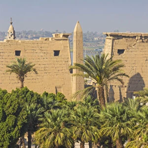 Egypt, Luxor, Luxor Temple, View of Luxor Temple