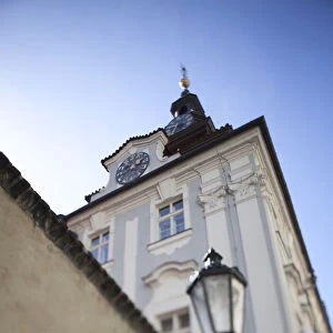 Hebrew Clock on Old Town Hall, Jewish Quarter, Prague, Czech Republic