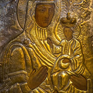 Orthodox Icon of Mary and Jesus, St. Volodymyrs Cathedral, Kiev (Kyiv), Ukraine