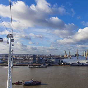 UK, England, London, View from the Emirates Air Line - or Thames cable car