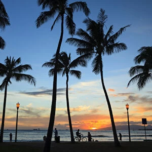USA, Hawaii, Oahu, Honolulu, Waikiki Beach, Kapiolani Park