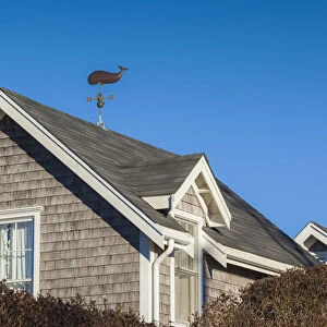 USA, New England, Massachusetts, Nantucket Island, Siasconset, cottage with whale-shaped