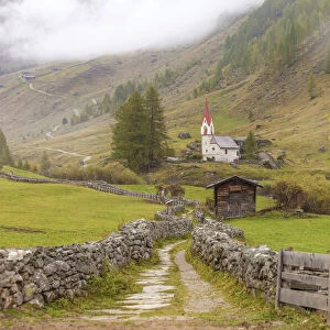 Way of the Cross to the Heilig-Geist Church in Kasern, Hinteres Ahrntal, South Tyrol, Italy