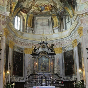 Italy, Lombardy, Lake Orta, church interior, Madonna del Sasso
