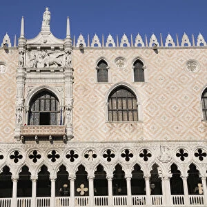 Italy, Veneto, Venice, Palazzo Ducale facade