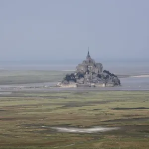 Aerial view shows the Mont Saint-Michel during the 32 km individual time trial eleventh Aerial view shows the Mont Saint-Michel during the 32 km individual time trial eleventh