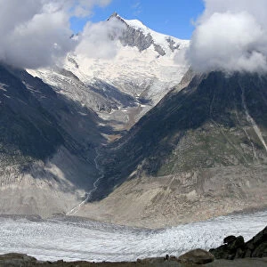 Aletschhorn mountain and Mittelaletsch glacier are pictured with The Great Aletsch