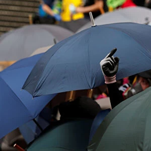 Anti-government demonstrators protest in Hong Kong