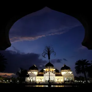 The Baiturrahman mosque is seen in Banda Aceh