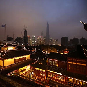 Chinese New Year decoration is seen at Yuyuan Garden in downtown Shanghai