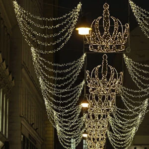 The Christmas illumination of shopping street Habsburgergasse is pictured in Vienna