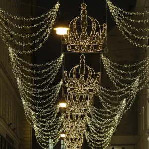 The Christmas illumination of shopping street Habsburgergasse is pictured in Vienna The Christmas illumination of shopping street Habsburgergasse is pictured in Vienna
